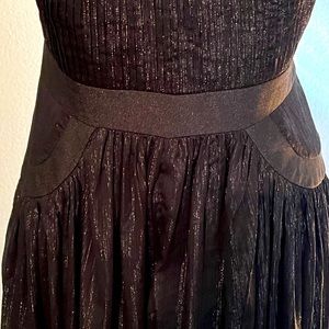 Doe & Rae black shiny dress